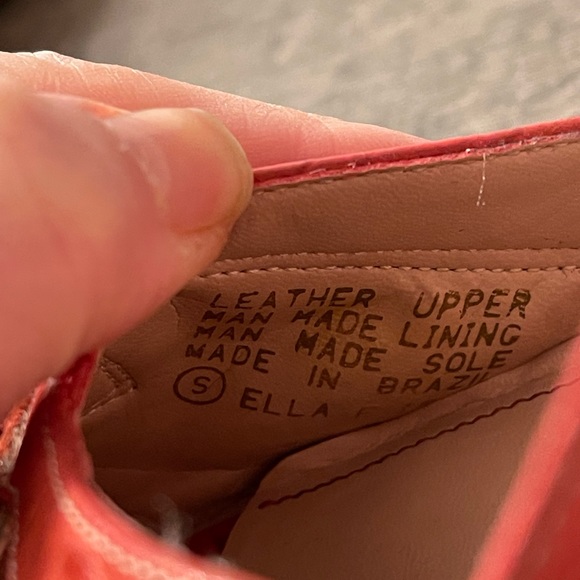 Gianni Bini Genuine Leather Salmon Heels Size 9 - Picture 7 of 9